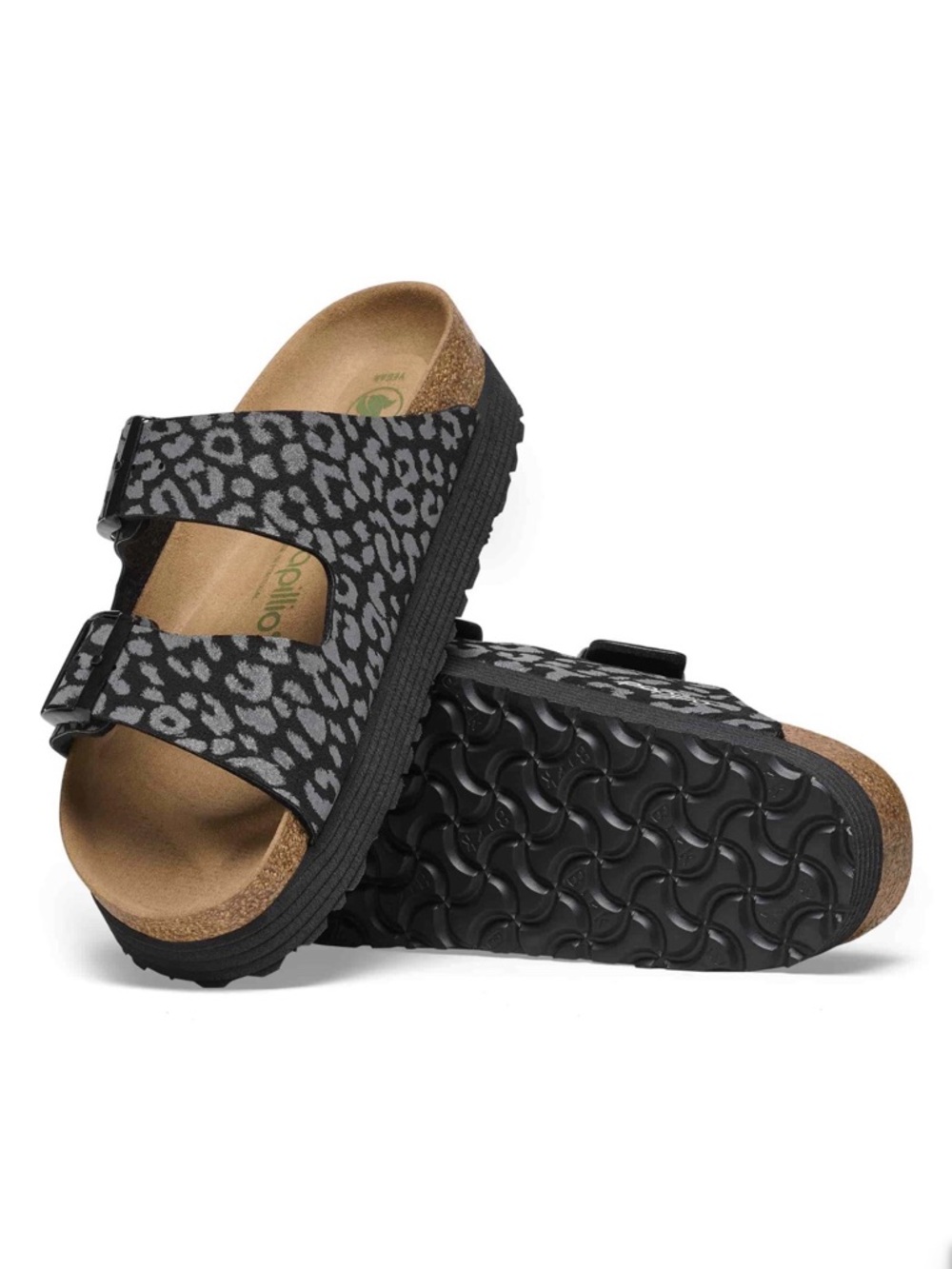 Birkenstock Papillio Arizona Grooved Platform Leopard Sandals EU 39 US 8-8.5 NRW